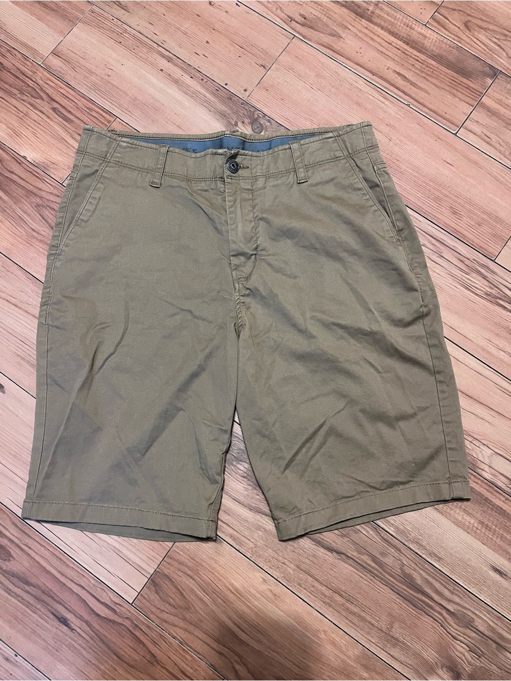 Denver Hayes khaki Flat-Front Chino Shorts